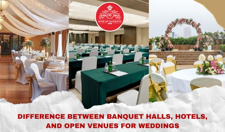 Difference Between Banquet Halls, Hotels, and Open Venues for Weddings