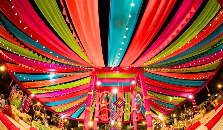Bright Colorful Drapes for a Festive Vibe