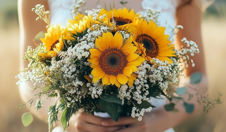 Sunflower Radiance Bridal Bouquet